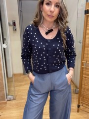 Light blue Jean tencel slouchy-fit σχεδιαστικό παντελόνι, με λάστιχο πίσω στην μέση, κρυφό φερμουάρ στο πλάι και πλαϊνές τσέπες innocent 