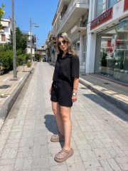 Μαύρο broderie ψηλόμεσο σορτς με εσωτερική επένδυση και ρυθμοζομενο κορδόνι με λάστιχο στην μέση innocent