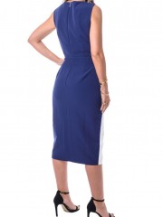Λευκό floral printed midi αμάνικο φόρεμα Little Mistress