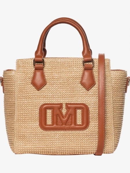 TAYLOR STRAW NATURE-CAMEL HANDBAG