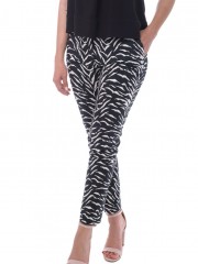 Animal print ψηλόμεσο παντελόνι με τσέπες Vener